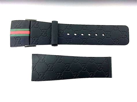 gucci mens watch rubber strap|Gucci leather watch strap replacement.